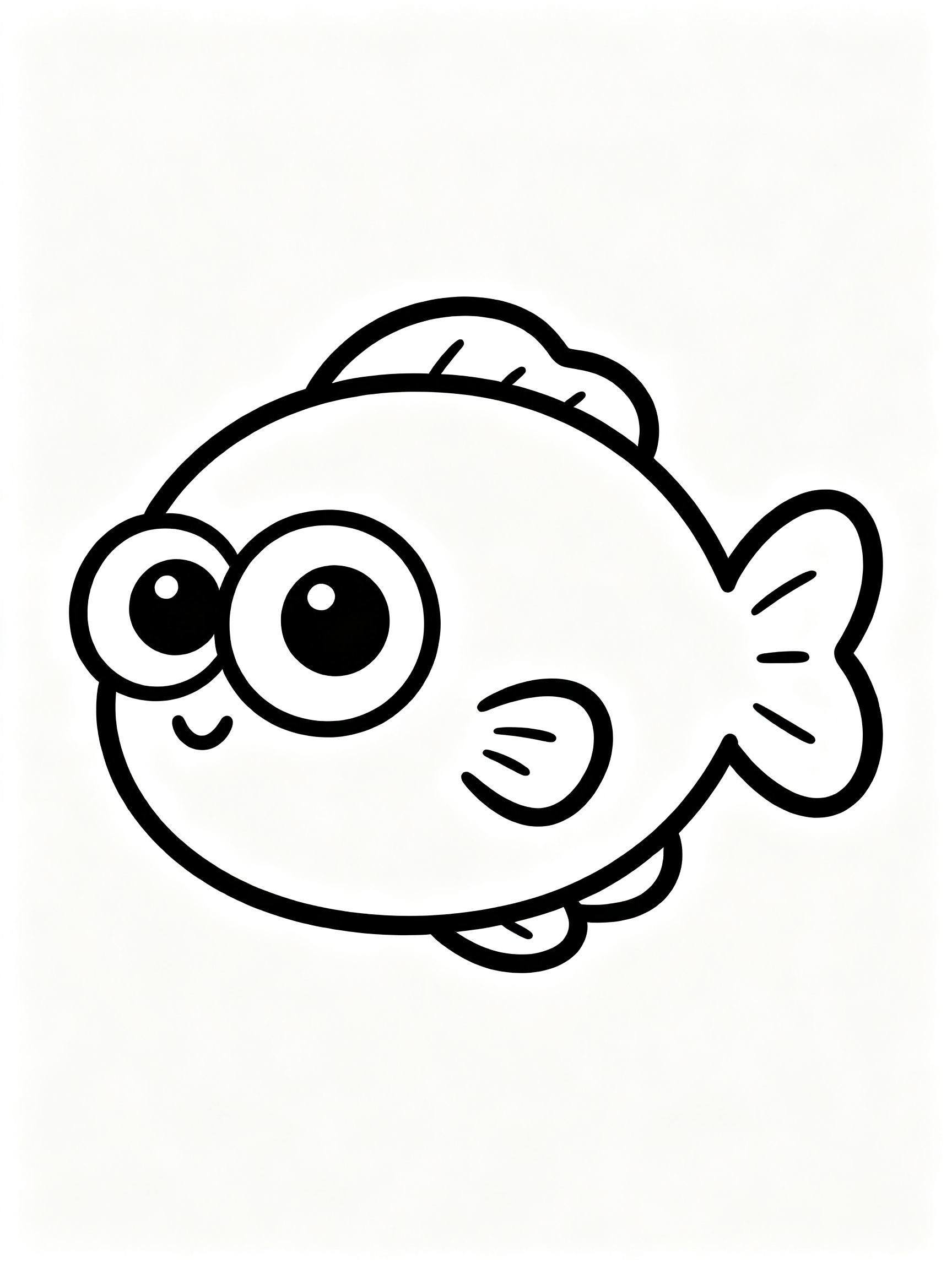 小鱼简笔画线稿（可打印涂色）